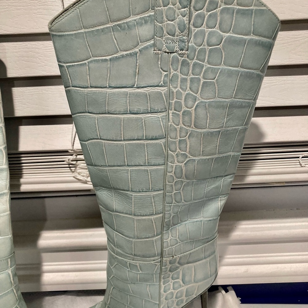 Tom Ford Blue Alligator A/W14 Runway  Cowboy Boots - Picture 10 of 15
